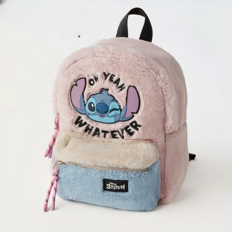 Stitch Sac à dos peluche rose