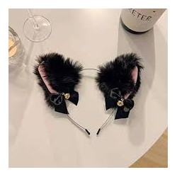 Serre tête oreilles  de chat  avec grelot
