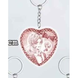 LOVE AND DEEPSPACE Porte clé acrylique coeur et carte personnage