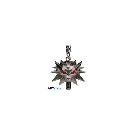 THE WITCHER Porte-clés 3D Emblème de l'école du Loup