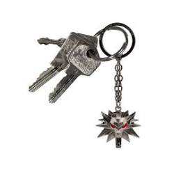 THE WITCHER Porte-clés 3D Emblème de l'école du Loup