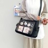 Kawaii sacoche type Itabag noir en toile