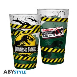 JURASSIC PARK - Verre XXL - 400 ml - Danger high voltage