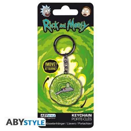 RICK AND MORTY - Porte-clés mécanique - Pistolet Portail