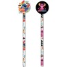 Lilo and Stitch Lot de 2 crayons et décorations acidulés