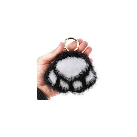KAWAII Porte clé Patoune de chat peluche