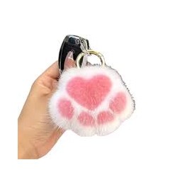 KAWAII Porte clé Patoune de chat peluche