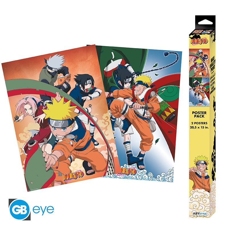 NARUTO - Set 2 Chibi Posters - Equipe 7 (52x38)
