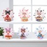 BLIND BOX Figurine Kitsune en résine effet translucide