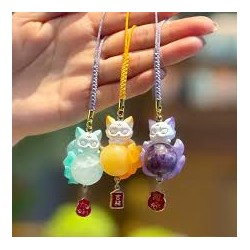 BLIND BOX Charme Kitsune porte bonheur et pierre