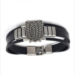 ATTAQUE DES TITANS BRACELET CUIR fermeture boucle
