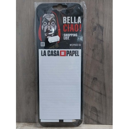 Casa de Papel Bloc note shopping List Aimanté