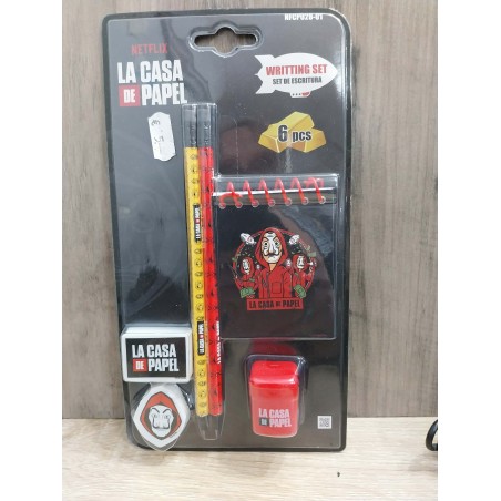 Casa de Papel Set d'écriture 6 pièces