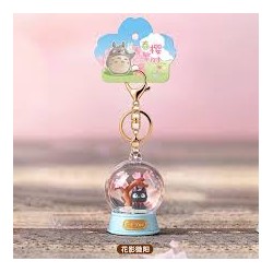 GHIBLI Bind Box Porte clé Boule à Neige Fleur de Cerisier