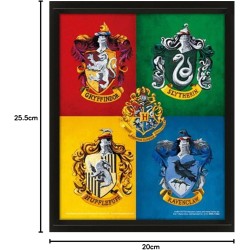 Harry Potter - Cadre 3D lenticulaire - Emblèmes