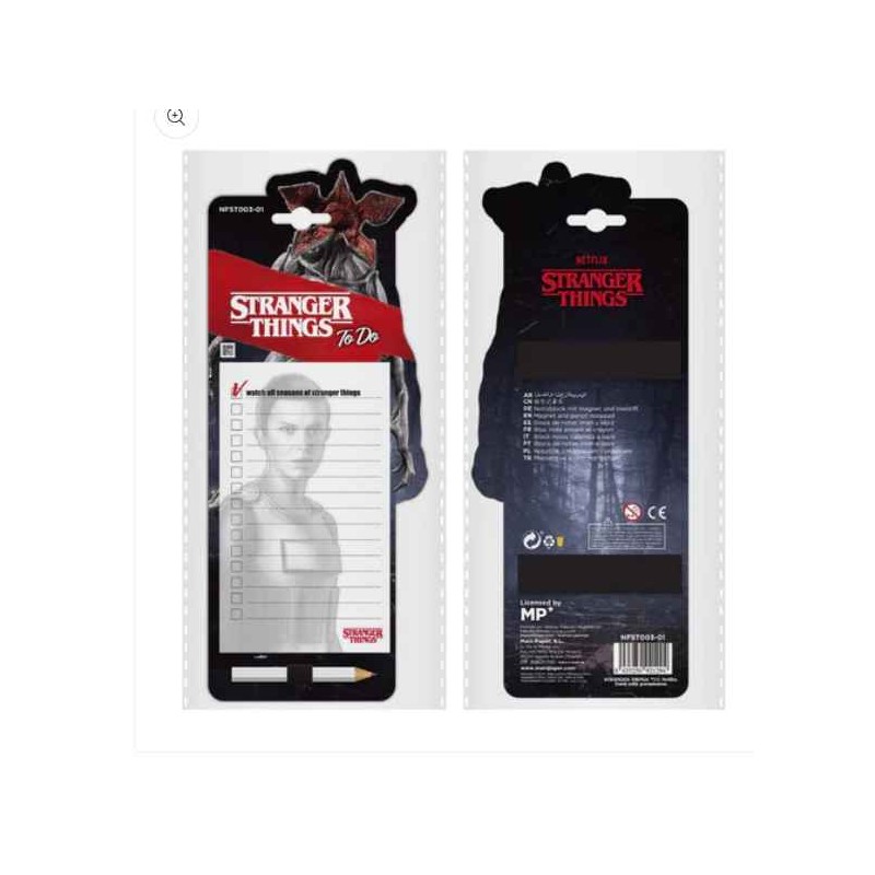 Stranger Things Bloc note shopping List Aimanté