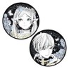 Badges Frieren 58 mm noir et blanc pailleté