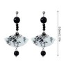 Boucle D'oreille Eventail Noir et Blanc