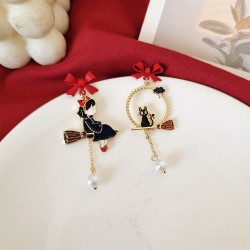 Ghibli Boucles d'oreille asymétrique Kiki la petite sorcière