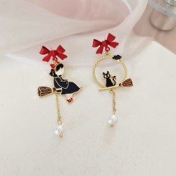 Ghibli Boucles d'oreille asymétrique Kiki la petite sorcière