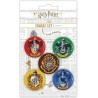 Harry Potter Pack 5 Gommes Blasons 4 Maisons et Poudlard