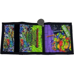 Tortues Ninja - Portefeuille, Porte-monnaie, Multicolore, Produit officiel