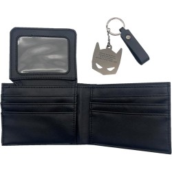 Batman - Coffret cadeau, portefeuille et porte-clés, noir, produit officiel
