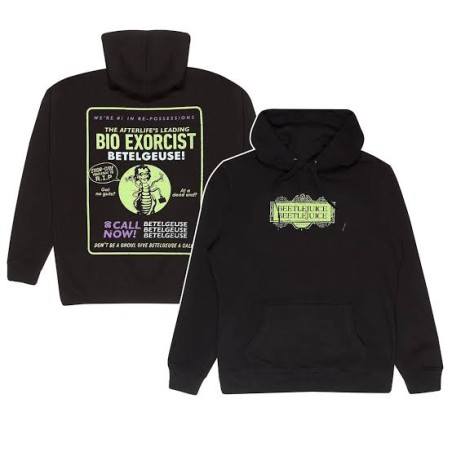 Beetlejuice Sweat à capuche officiel Bio Exorcist (Noir)