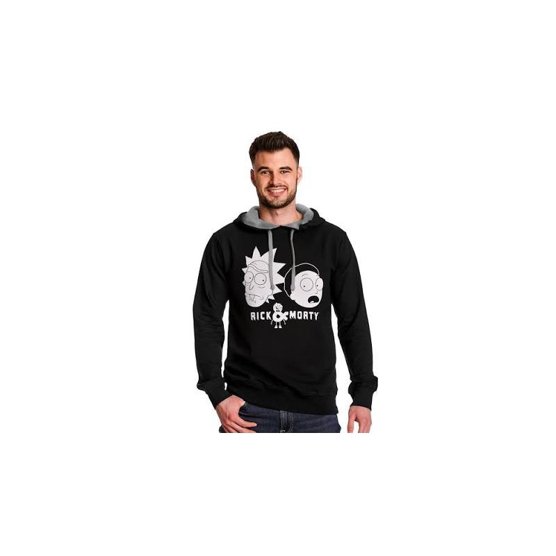 Rick et Morty - Sweat à capuche Faces noir