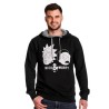 Rick et Morty - Sweat à capuche Faces noir
