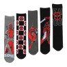 Deadpool - Lot de 5 paires de chaussettes Logo et Pose en boîte cadeau
