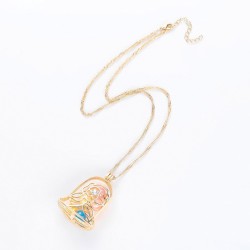 LA BELLE ET LA BETE collier cage rose de belle