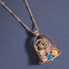LA BELLE ET LA BETE collier cage rose de belle